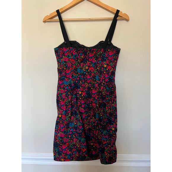 Nanette Lepore floral multicolor mini dress rugged size 0 Y2K Boho Feminine - Picture 8 of 9
